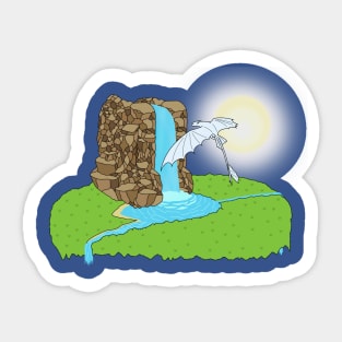 Light Fury at Waterfall 2 Sticker